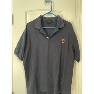 Vintage NIKE Men's Navy Blue Golf Polo Swoosh Classic Logo Polo shirt Medium